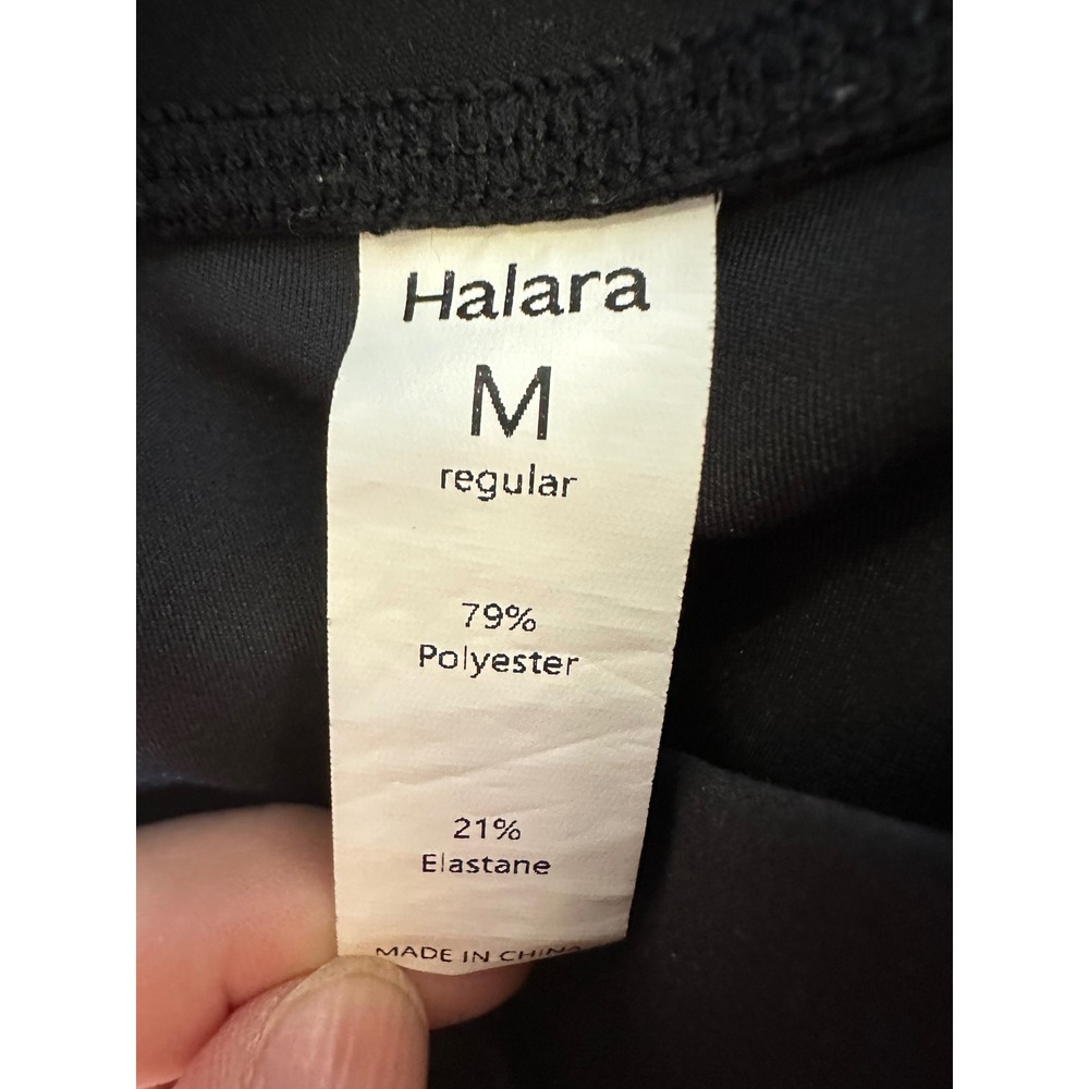 Halara Crossover Flare Yoga Pants High Waisted Black Size M Regular - Picture 6 of 7